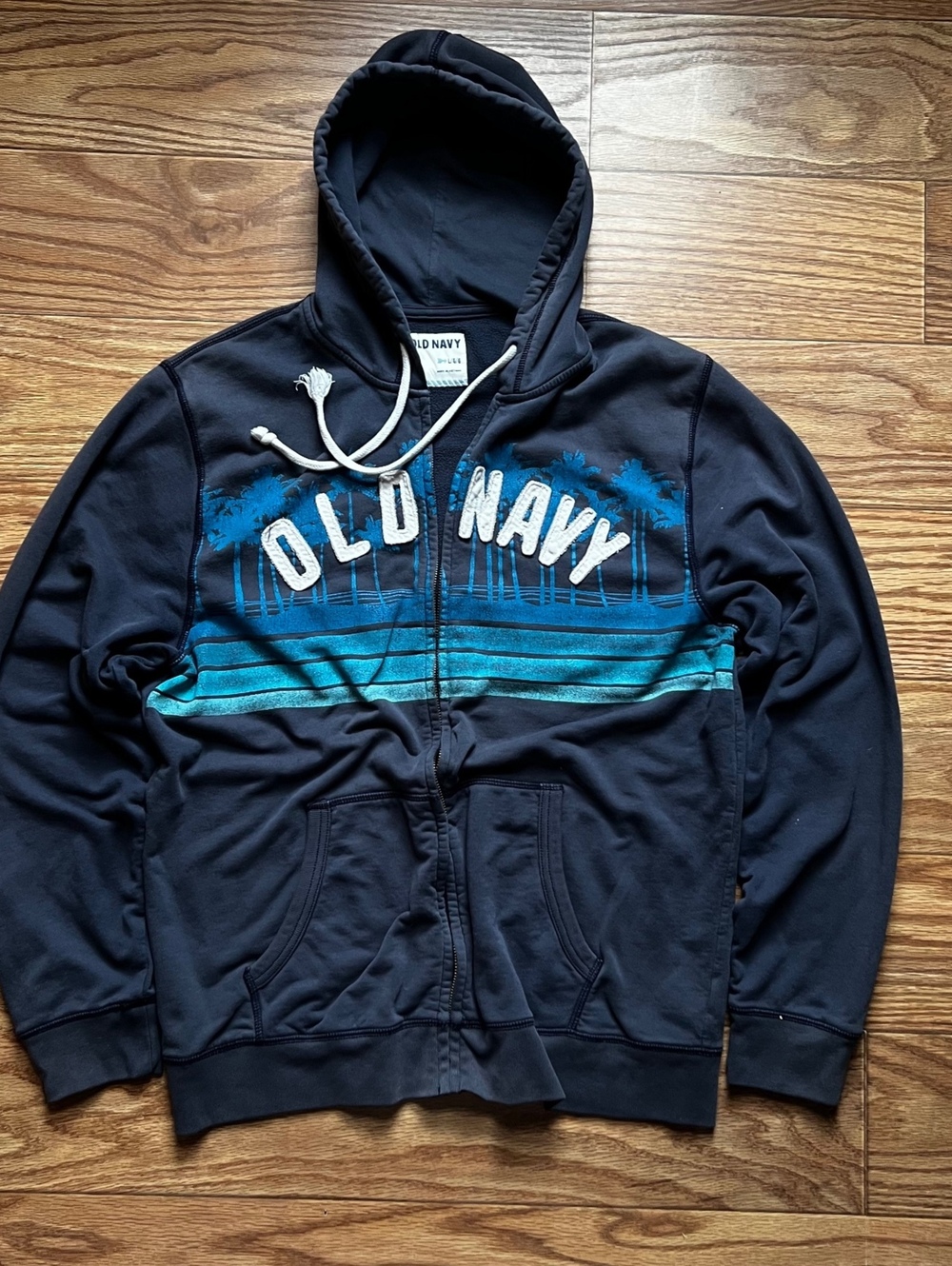 vintage old navy y2k zip-up hoodie surf skater grunge casual pullover